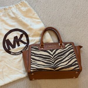 Michael Kors Brown Zebra Handbag